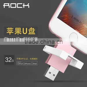 ROCK Original 32GB Fash Drive for Iphone/ipad 8pin Port Metal MFI USB3.0 Fash Drive Forlightning Device thumbnail-1