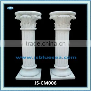 Hand Carved White Marble Roman Column Mould For Sale thumbnail-1