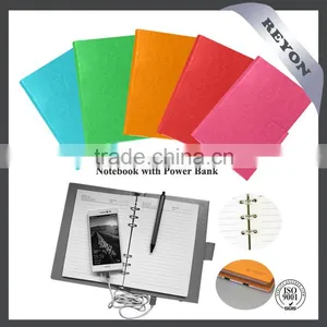 2016 New Custom Gift A11 A5 Journal Diary PU Leather Cover Notebook With Power Bank, 9000mAh thumbnail-1