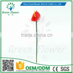 Greenflower 2016 PVC Anthurium Artificial Flowers for Home Party Wedding Decorations thumbnail-2