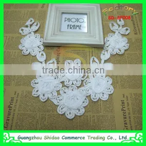 Customize Chantilly and Fancy Chiffon Neckline Lace Appliques Wholesale/lace Collar thumbnail-3