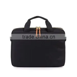 Stylish and Unique Business Bags With Gold Zippers,leather Zipper Straps, Red Pinstripe Inner Lining thumbnail-1