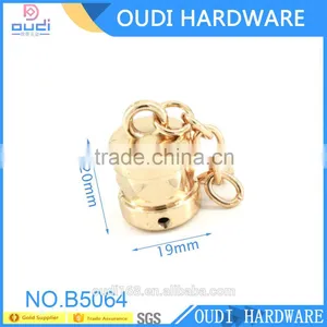New Product High Quality Bag Hardware End Cap With Chain Metal KeyChian Decoration thumbnail-1