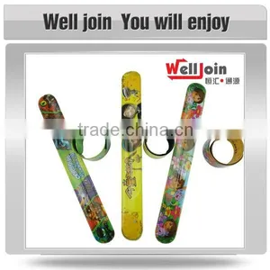 2015 Factory Hot Sell Custom Silicone Slap Wristband thumbnail-1