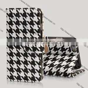 Newest Swallow Gird Leather Flip Phone Cases for Iphone 6 thumbnail-1