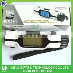 Promotional Gift Led Torch World Time Travel Clock thumbnail-3