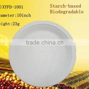 Biodegradable Disposable 10inch Plate With 3 Compartments Bio Tableware thumbnail-1
