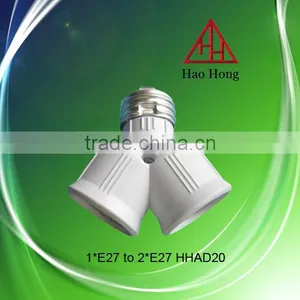 HAOHONG Hight Temperature Resist E27 to E27 PBT Adapter Lampholder / Convertor thumbnail-1