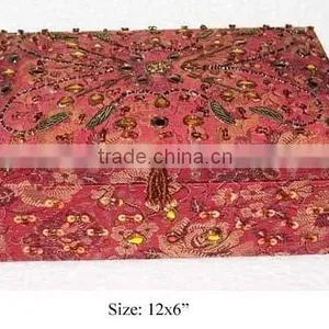 Fancy Beaded Gift Box, Jewelry Box, Designer Box thumbnail-1
