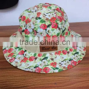 Colorful Floral Designer Printed Custom Bucket Hat thumbnail-2