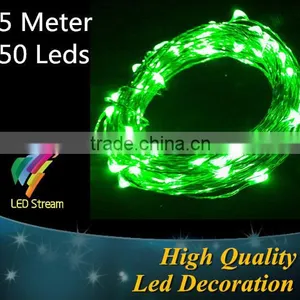 5M 50 Leds Green Starry String Lights thumbnail-1