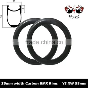 ETRTO 406mm Carbon BMX Rims 25mm Width 38mm Deep Kid's Rim, Wide 20 Inch Carbon Training Rims Factory Sale thumbnail-1