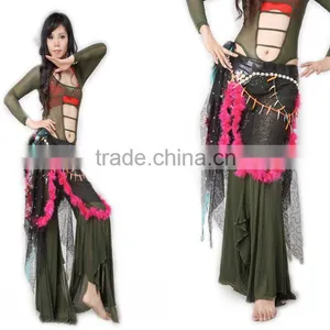 SWEGAL Belly Dance Costume,belly Dance Hip Scarf,tribal Belly Dance Belt SGBDW120022 thumbnail-1