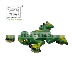 Designed Hand Painted Frog Shape Plastic Window Thermometer thumbnail-4