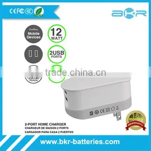 Custom Phone Charger With Dual Usb Charger 5V/2.4A/1A Output thumbnail-3