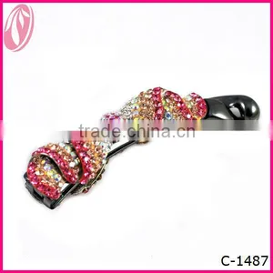2014Noble Korean Style Artificial Barrettes Glitter Make Bow Hair Clip thumbnail-1