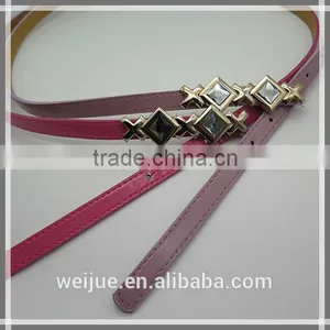 Lady's Fashion Skinny Belt With Glass for Dress thumbnail-1