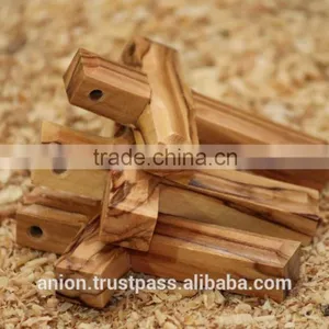 Olive Wood Small Carved Cross thumbnail-2