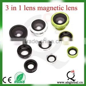 Smartphone Lens Clip on 3 In1 Lens 0.67x Wide Angle Lens+10x Macro Lens+180 Fisheye Lens thumbnail-4