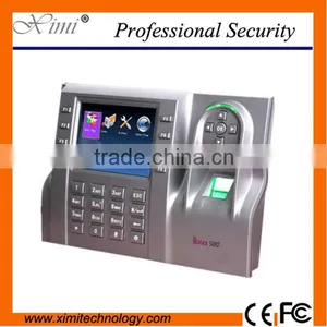 3.5inch TFTscreen Optional GPRS WIFI Network Biometric Fingerorint Time Attendance and Access Controller thumbnail-1