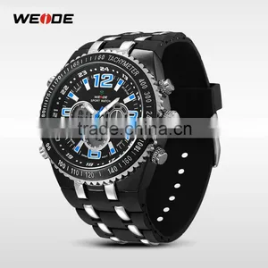 WEIDE New Black 3-window Display Multi-functional Mens Analog-digital Sport Watches Brand Watch Men Big Dial Waterproof WH1107 thumbnail-5