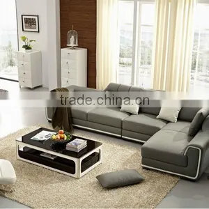 Italian Indoor Furniture Leather Couch Set thumbnail-2