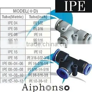 IPE Pneumatic Connect Fitting/one Touch Tube Fitting thumbnail-1