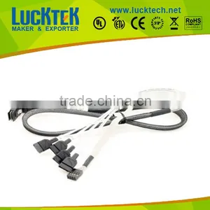 SFF-8087 Mini SAS 4i 36P Reverse Right Angle to 4 SATA Cable With LED Power thumbnail-1