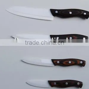 Top Quality Assured Wooden Handle White Color Zirconia Oxide Blade Ceramic Knife thumbnail-2