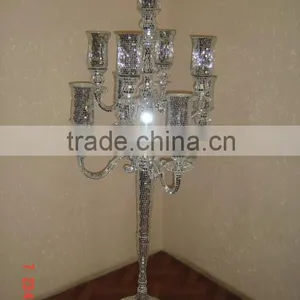 Candle Holder 5 Arms Crystal Candelabra thumbnail-1