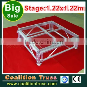 Factory Directly Transparent Plexiglass Wedding Stage Tempered Glass Stage Acrylic Stage thumbnail-1