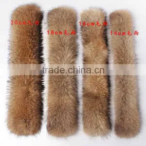 Real Raccoon Fur Collar/scarf/fur Accessories on Coat/ Fur Stripes KZ160084 thumbnail-1