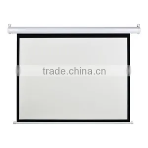 CE Certificated 60"-300" Motorized Projection Screen With Iron Housing thumbnail-2