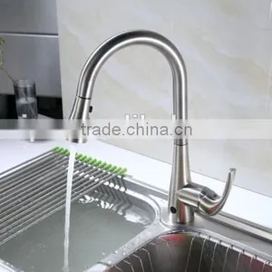 CUPC NSF AB1953 Montion Sense Pull-Down Kitchen Faucet With Brushed Nickel PVD thumbnail-3