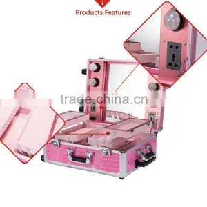 Sunrise Factory Price Professional Rolling Beauty Nail Cosmetic Display Case thumbnail-4
