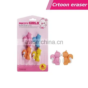 Blister Card 3D Cute Animal Shaped Eraser, Squirrel Earser thumbnail-1