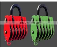 Drop Forged Hardware Alloy Steel/carbon Steel Lifting Hoist Six Wheel Close Link Type Steel Lifting Hoist Pulley Block thumbnail-1
