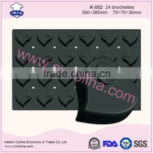 Heart Shape Dessert Black Cake Pan Baking Tools Silicone Cake Mold thumbnail-1