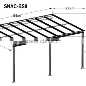 Aluminum and Polycarbonate 10 Ft. x 18 Ft. Patio Cover thumbnail-2
