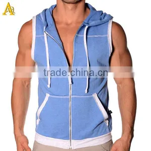 Sleeveless Hoodie in 100% Cotton for Man thumbnail-1