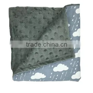Wholesale Custom Cotton Minky Dot Blanket thumbnail-5