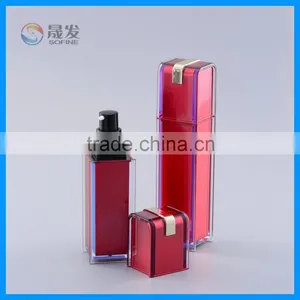 Square Acrylic Cosmetic Lotion Pump Bottle thumbnail-2