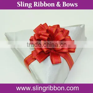 Pre-tied Polyester Satin Ribbon Bow With Wire Twist thumbnail-3