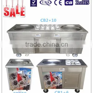 Roll Fried Ice Cream Machine 2 Pan Durable Fry Ice Cream Machine Fry Ice Cream Machine Price thumbnail-1