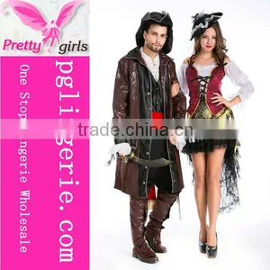 Couple Halloween Costume Black Sexy Priate Costume Ship Captain Costume thumbnail-6
