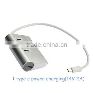 High Performance Type c 14.5V 2A Power Charging With 3 Port Usb 3.0 Hub +1 Usb Type c Hub thumbnail-3