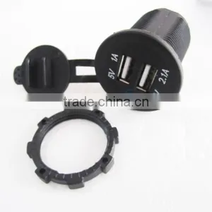 Waterproof Duel USB Charger Outlet 3.1 Amp Panel Mount Jack Motorcycle thumbnail-5