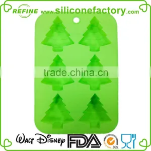 Christmas Promotional Gifts 6 Cavaties Silicone Bakeware in Tree Shape thumbnail-1