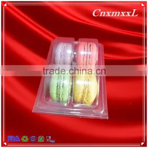 Plastic 4 Pcs Macaron Insert Wholesale Blister Tray Pacakging in Custom Design thumbnail-3