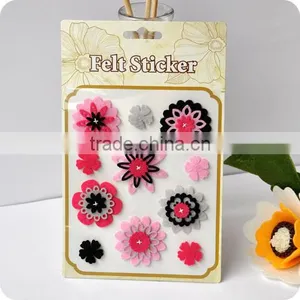 Adhesive Felt Sticker, 3d Sticker , Handmade Felt Sticker, Scrapbooking Sticker, Layered Sticker , Flower Felt Sticker thumbnail-1
